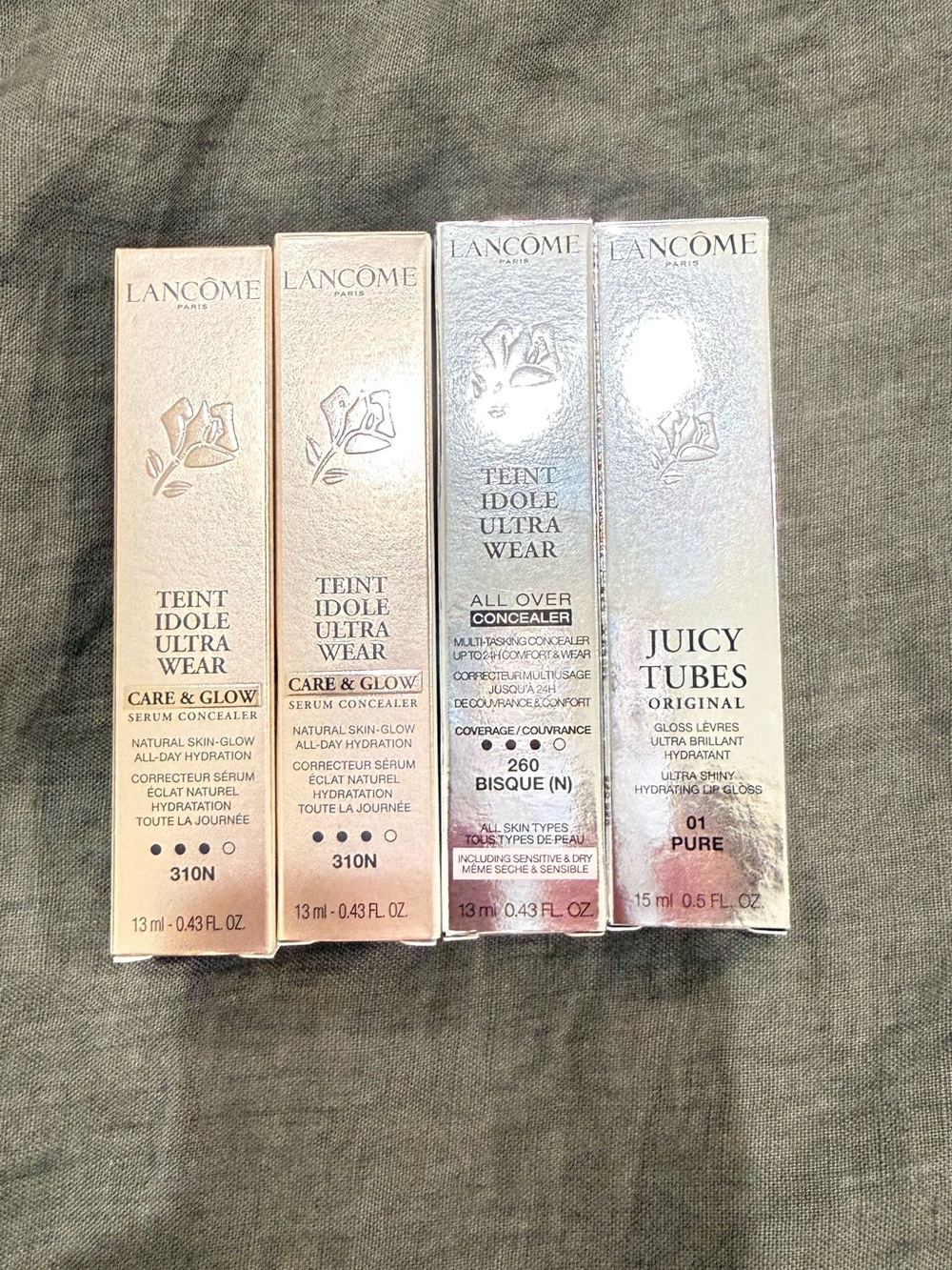 Lancôme Teint Idole & Juicy Tubes Set - Rose Gold & Silver Boxes